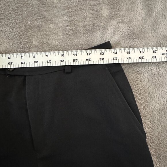 Vintage YSL Yves Saint Laurent Black Straight Leg Pants 8 100% Wool Trousers - Picture 3 of 7